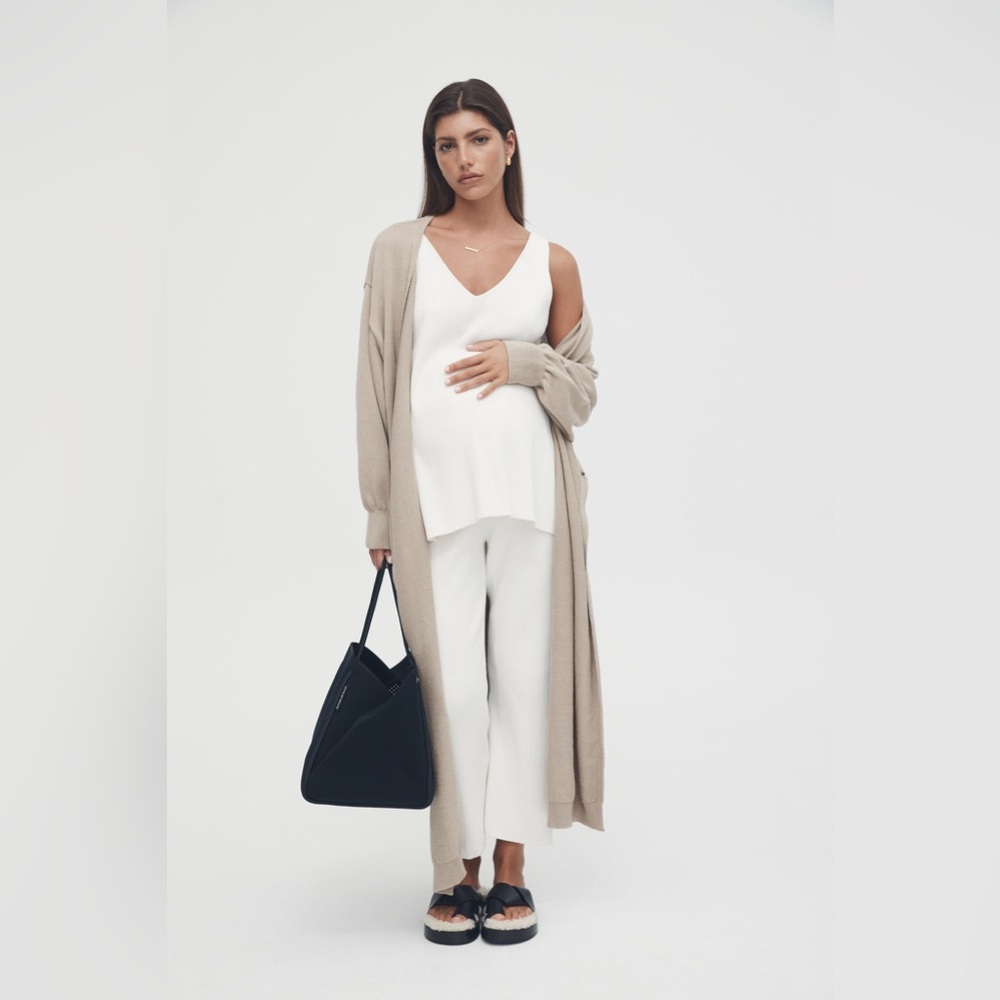 Légoe Heritage Knit Cotton Wrap Maternity Dress